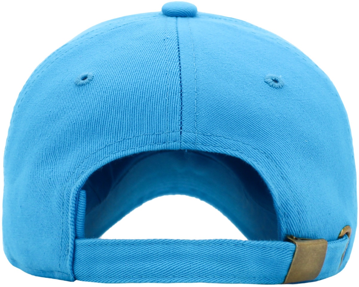 Aqua Blue Low Profile Baseball Cap Back View